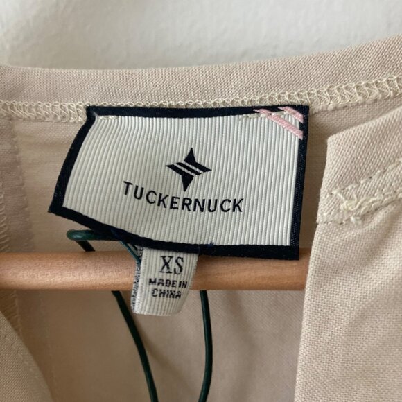 NWT Tuckernuck Stone Luella Pleated Dress Beige - Picture 4 of 10